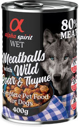alpha spirit Hundefutter Stückchen in Sauce Wildschwein und Huhn getreidefrei und glutenfrei 400 g - 6 x 400 g – Bild 1 von 2