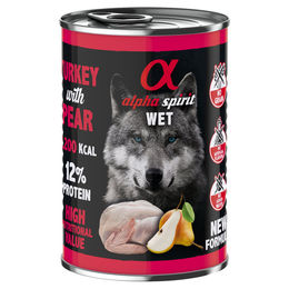 Produktbild von alpha spirit Hundefutter Truthahn Pastete Monoprotein mit hohem Fleischanteil Adult 400 g - 400 g