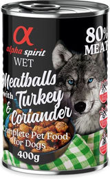 alpha spirit Hundefutter Truthahn und Huhn Stückchen in Sauce getreidefrei und glutenfrei 400 g - 6 x 400 g – Bild 1 von 2