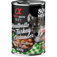 Produktbild von alpha spirit Hundefutter Truthahn und Huhn Stückchen in Sauce getreidefrei und glutenfrei 400 g - 6 x 400 g