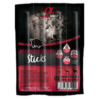 Produktbild von Alpha Spirit Hundesnack Stick Schinken glutenfrei und getreidefrei 4er Pack - 16 x 4 Stk.