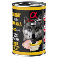 Produktbild von alpha spirit Kaninchenfutter mit Banane getreidefrei und hypoallergen 6 x 400 g - 6 x 400 g