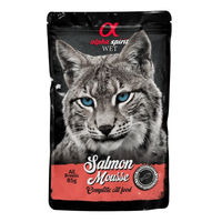 Produktbild von alpha spirit Katzen Mousse Lachs Pouch 24x85g