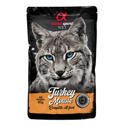 Produktbild von alpha spirit Katzen Mousse Truthahn 24x85g