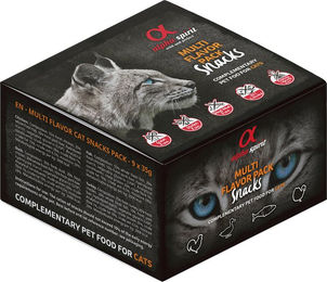 Produktbild von alpha spirit Multi-Flavour Katzen Leckerli Huhn Ente Fisch Truthahn 9 x 35 g - 9 x 35 g