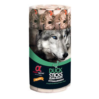 Produktbild von alpha spirit Ristra Stick Kausnack Ente hypoallergen mit hohem Fleischanteil 16er Pack - 12 x 16 Stk.