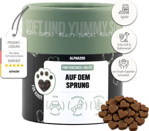 alphazoo Auf dem Sprung Hundesnack 60g – Getreidefreier Funktionssnack für Gelenke und Knochen ohne Farb- und Aromastoffe - 60 g – Bild 1 von 9