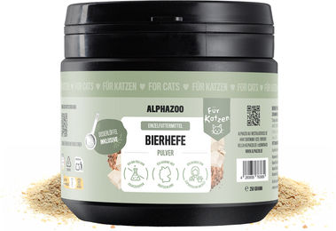 alphazoo Bierhefe Pulver für Katzen zur Unterstützung von Haut, Fell und Verdauung 250g – Bild 1 von 1