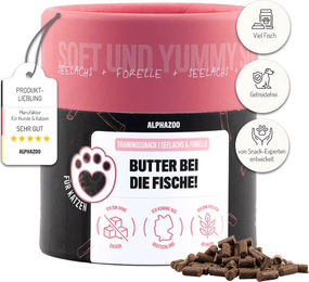 alphazoo Butter Bei Die Fische Katzensnacks mit Lachs und Forelle getreidefrei 65g - 65 g – Bild 1 von 5