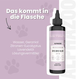 alphazoo ByeByeVloh Spot-On Flohmittel für Katzen 100ml für alle Altersstufen – Bild 1 von 7