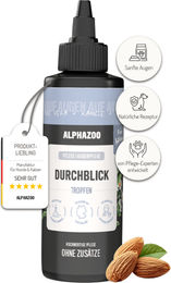 alphazoo Durchblick Augenpflege für Hunde Augenreiniger mit Mandelöl Aloe Vera und Kamille 100ml - 100 ml – Bild 1 von 5