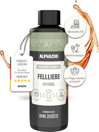 alphazoo Fellliebe Futteröl für Hunde mit Lachs, Mandel und Arganöl 100ml zur Unterstützung von Haut und Fell – Bild 1 von 7