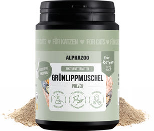 Produktbild von alphazoo Grünlippmuschel-Pulver Gelenk-Supplement für Katzen 100g