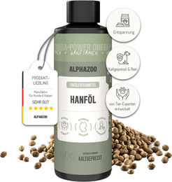 Alphazoo Hanföl für Katzen zur Unterstützung von Haut und Fell 100ml – Bild 1 von 4