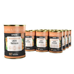 alphazoo Hund Nassfutter Duoprotein Truthahn und Lachs getreidefrei glutenfrei 12x400g – Bild 1 von 3