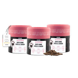 alphazoo Hundesnack Ente Stückchen Getreidefrei ohne Zucker und künstliche Aromen 3 x 65g – Bild 1 von 4