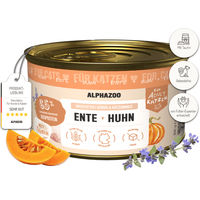 Produktbild von alphazoo Katzen Nassfutter Ente und Huhn getreidefrei 200g