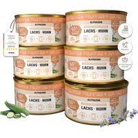 Produktbild von alphazoo Katzen Nassfutter Lachs und Huhn getreidefrei 6 x 200g