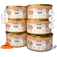 Produktbild von alphazoo Katzen Nassfutter Monoprotein Huhn für adulte Katzen 6 x 200g