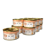 Produktbild von alphazoo Katzenfutter Ente und Huhn 12x200g Getreidefrei und Zuckerfrei mit Lachsöl und Katzenminze