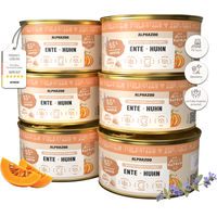 Produktbild von alphazoo Katzenfutter Ente und Huhn Nassfutter für erwachsene Katzen getreidefrei 6 x 200g