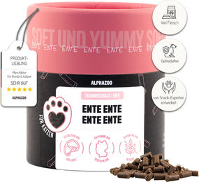 alphazoo Katzensnack Ente 65g getreidefrei - 65 g – Bild 1 von 5