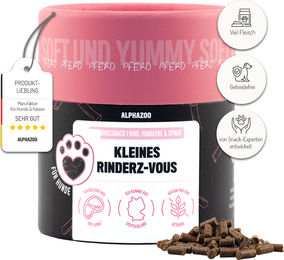 alphazoo Kleines Rinderz-Vous Hundesnack mit hohem Fleischanteil Rind 65g - 65 g – Bild 1 von 8
