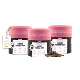 alphazoo Kleines Rinderz-Vous Hundesnack mit Rind, Himbeere und Spinat, getreidefrei und ohne Zucker, 3 x 65g – Bild 1 von 4