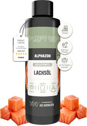 Alphazoo Lachsöl für Hunde 250ml Haut-Fell-Supplement mit Omega-3 Fettsäuren ohne Konservierungsstoffe - 250 ml – Bild 1 von 5
