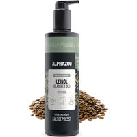 Produktbild von Alphazoo Leinöl für Hunde als Haut-Fell-Supplement kaltgepresst 500ml