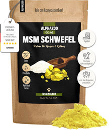 alphazoo MSM Pulver für Hunde und Katzen 250g zur Unterstützung von Gelenken sowie Haut und Fell - 250 g – Bild 1 von 9