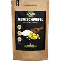 Produktbild von ALPHAZOO MSM Schwefel Pulver für Hunde und Katzen zur Unterstützung von Gelenken sowie Haut und Fell 1000g