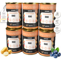 Produktbild von alphazoo Nassfutter Hund Monoprotein Rind 6 x 400g getreidefrei Stückchen in Sauce - 6 x 400 g