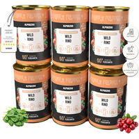 Produktbild von alphazoo Nassfutter Hund Wild + Rind Adult Stückchen in Sauce getreidefrei 6 x 400g