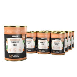 alphazoo Nassfutter Senior Hund Kalb und Kaninchen getreidefrei 12x400g – Bild 1 von 3