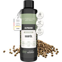 Produktbild von Alphazoo Premium Hanföl für Hunde zur Unterstützung von Haut und Fell, vegan und kaltgepresst, 250ml - 250 ml