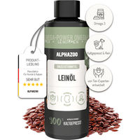 Produktbild von alphazoo Premium Leinöl für Hunde 100ml kaltgepresst zur Unterstützung von Haut, Fell und Verdauung