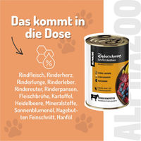 Produktbild von alphazoo Probierschmaus Hundefutter Bundle 6er Pack mit Rind Huhn und Pferd Stückchen in Sauce getreidefrei und glutenfrei - 6 x 400 g