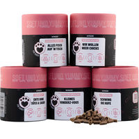 Produktbild von alphazoo Probierset Hundeleckerli Bundle mit 5 Sorten Ente Rind Pferd Huhn und Fisch getreidefrei und ohne Zucker - 5 x 65 g