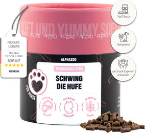 alphazoo Schwing Die Hufe Hundesnack mit hohem Pferdefleischanteil 65g - 65 g – Bild 1 von 10