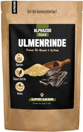 ALPHAZOO Ulmenrinde Pulver zur Unterstützung der Magen-Darm-Verdauung für Hunde und Katzen 240g – Bild 1 von 4