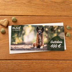 Produktbild von Alsa Brand Geschenk-Gutschein im Wert von 100 Euro für alle Tierarten und Größen