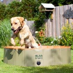 Produktbild von alsa-brand Hundepool grün aus Kunststoff wasserdicht 80 x 20 cm