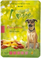Produktbild von alsa natural Love Hundefutter Nassfutter Ente und Rind mit Stückchen in Sauce 6 x 300 g - 6 x 300 g