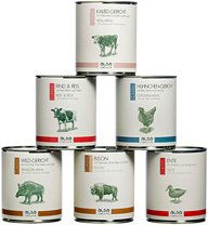 Produktbild von alsa-nature CLASSIC Dosen-Menü-Mix Hundefutter Nass Ente Rind Wild Getreidefrei Glutenfrei Monoprotein 30 x 800 g - 30 x 800 g