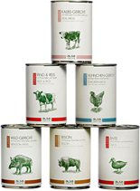 Produktbild von alsa-nature CLASSIC Hundefutter Nassfutter Mix aus Ente Rind und Wild Stückchen in Sauce Getreidefrei Glutenfrei Monoprotein 30 x 400 g - 30 x 400 g