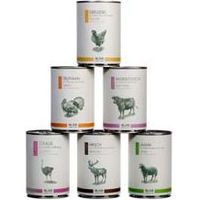 Produktbild von alsa-nature CLASSIC Hundefutter Nassmenü Mix aus Truthahn Hirsch und Strauß getreidefrei glutenfrei monoprotein 12 x 400 g - 12 x 400 g