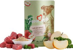 Produktbild von alsa-nature FOODLOVE Hundefutter Nassfutter Kalb mit Quinoa Grünkohl und Apfel glutenfrei 60 x 300 g - 6 x 300 g
