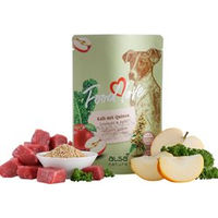 Produktbild von alsa-nature FOODLOVE Hundefutter Nassfutter Kalb mit Quinoa Grünkohl und Apfel glutenfrei 60 x 300 g - 6 x 300 g
