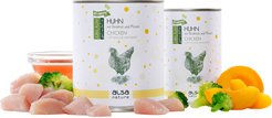 Produktbild von alsa-nature JUBILÄUM Hundefutter Nass Huhn mit Brokkoli und Pfirsich Monoprotein mit hohem Fleischanteil 12 x 400 g - 12 x 400 g